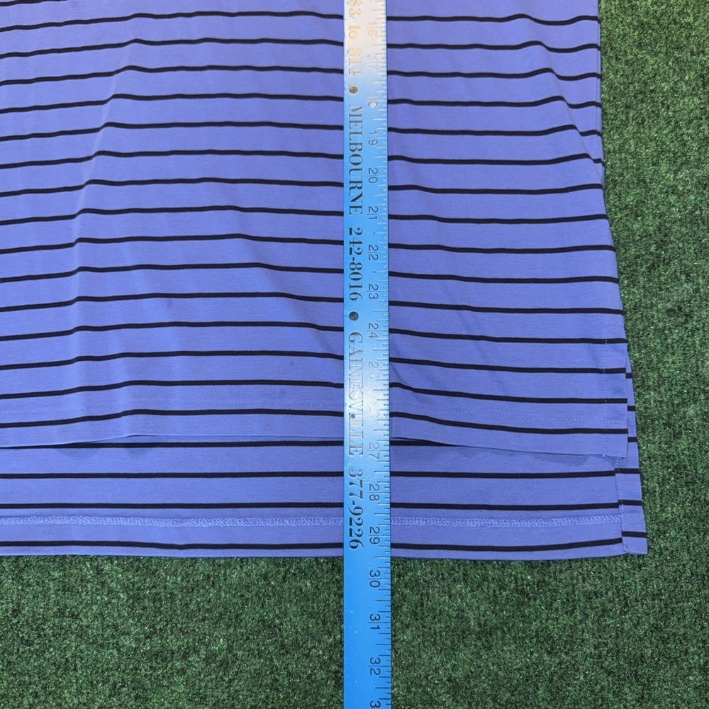 Men's Ralph Lauren Blue Stripe Polo Shirt Pima Soft Size XL Z8 - Picture 5 of 6